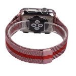 Premium Color Stainless Steel Magnetic Milanese Loop Strap Wristband for Apple Watch Series 8/7/6/5/4/3/2/1/SE - 41MM/40MM/38MM (RoseGold Red)